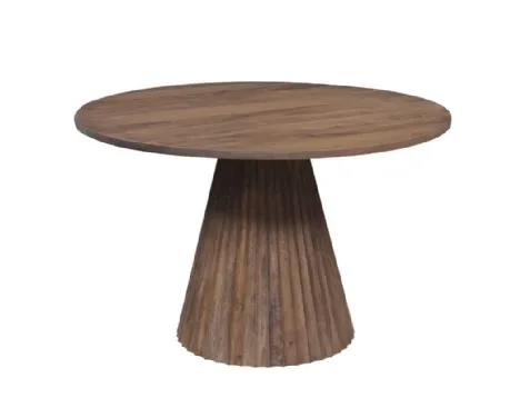 Tavolo rotondo in legno di Mango Orissa di Bizzotto
