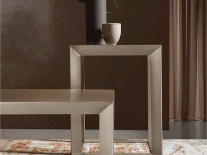 Tavolino in acciaio Frame di Rosini Night