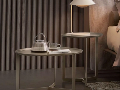 Tavolino in acciaio Round di Rosini Night