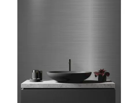 Pannello Decorativo WPAS monocromatico con effetto alluminio spazzolato di Pintdecor Wallpanel