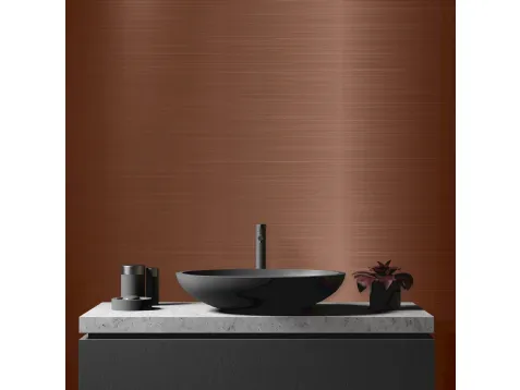 Pannello Decorativo WPBS monocromatico con effetto bronzo spazzolato di Pintdecor Wallpanel