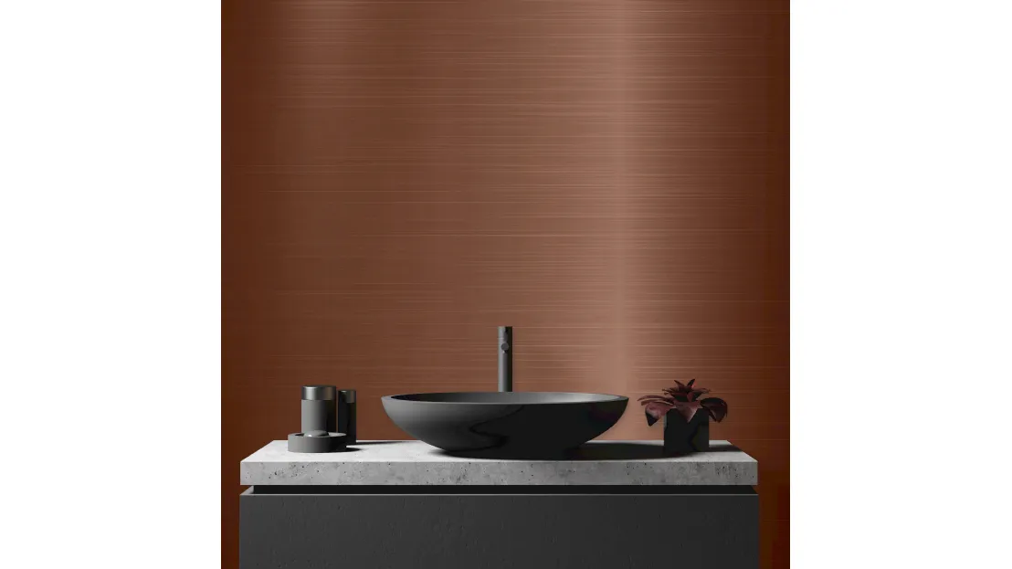 Pannello Decorativo WPBS monocromatico con effetto bronzo spazzolato di Pintdecor Wallpanel