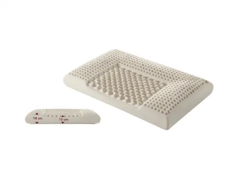 Guanciale Lattice massaggiante ergo con sagomatura ergonomica ribassata al centro di Sogno Veneto