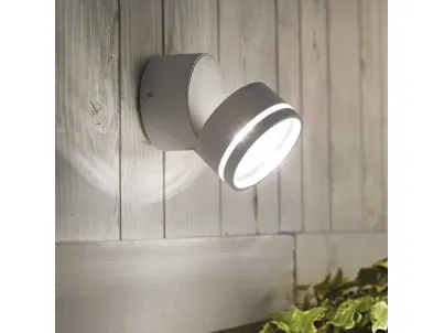 Lampada Omega Round in alluminio verniciato Bianco con diffusore inclinabile di Ideal Lux