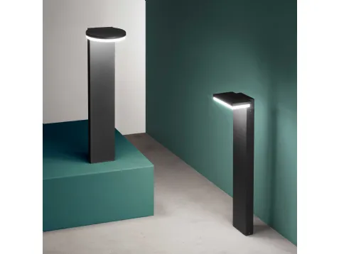 Lampada da terra per esterno in alluminio verniciato con diffusore in policarbonato opale Path di Ideal Lux