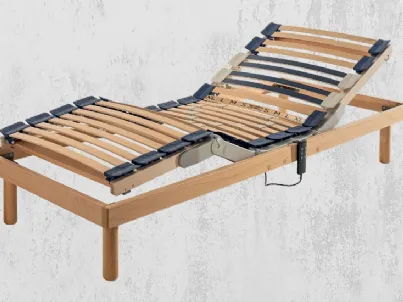 Rete Letto anatomica in legno Capri con Motore Compatto di Ideare