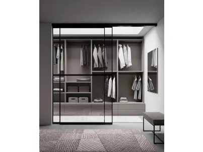 Armadio Cabina Platino componibile su misura Modul Box Twist di Nardi Interni