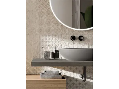 Mobile da Bagno sospeso Composizione B11 in Rovere massello di Devina Nais