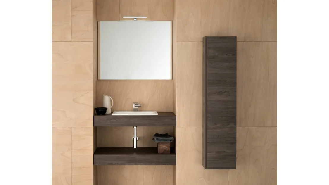 Mobile da Bagno in legno eastwood con lavabo in ceramica UPDATE UP019 di Compab