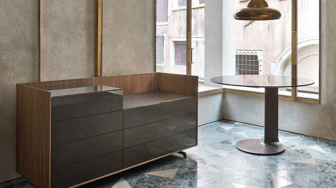 Comò Cabaret Glass di Sangiacomo