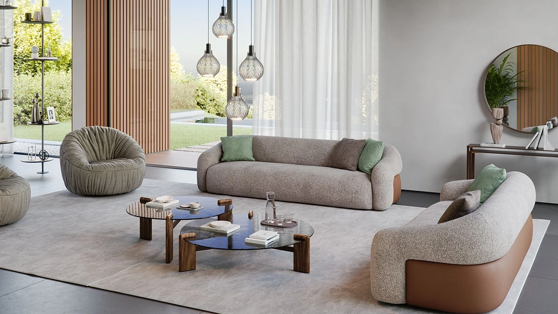 Divano lineare Baldwin di Cattelan Italia