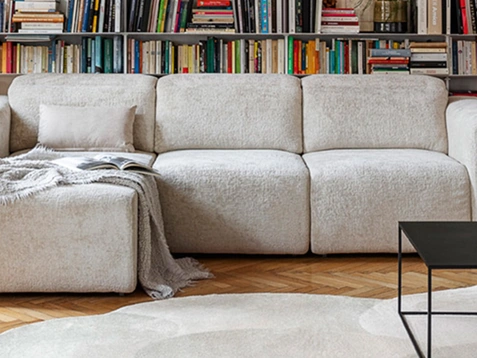 Divano con penisola Pandora di Calligaris