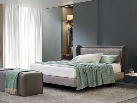 Letto Charles in tessuto imbottito di Rosini Night