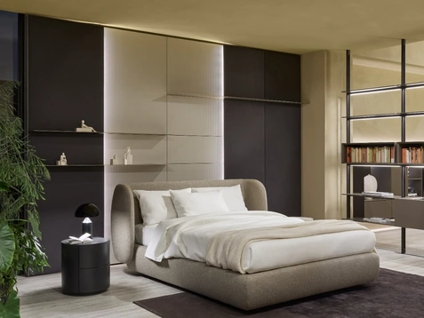 Letto imbottito Cosy con box contenitore di Sangiacomo