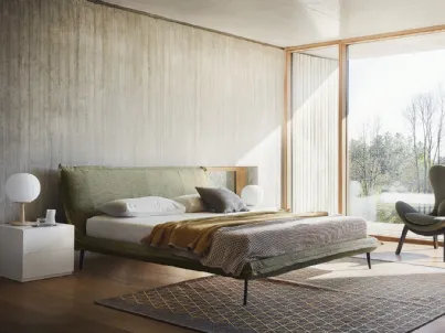 Letto in tessuto imbottito Fluff di Calligaris