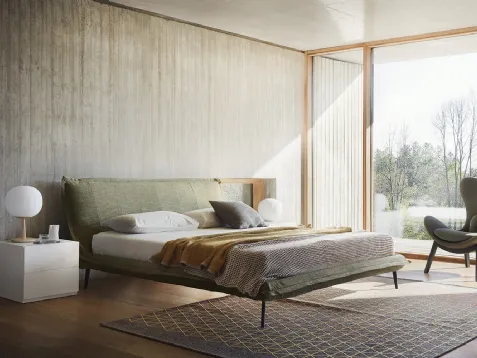 Letto in tessuto imbottito Fluff di Calligaris