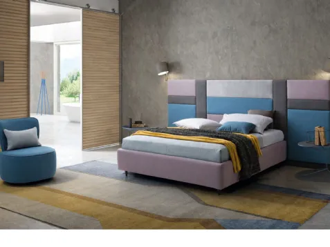 Letto matrimoniale in tessuto Ground con Boiserie di Le Comfort