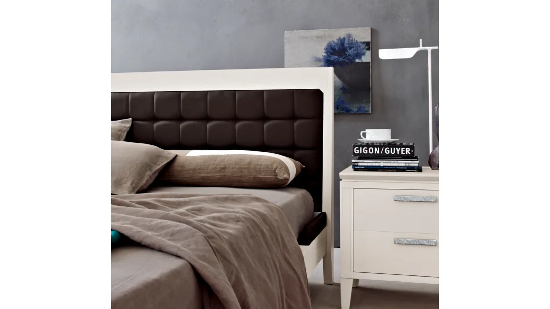 Feonase Letto In Metallo Con Testiera Imbottita Grigia - Supporto 453kg, Sottiletta 30cm, Doghe In Acciaio, Fluorescente - 3