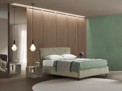 Letto imbottito Nadir con contenitore di Rosini Night