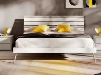 Letto matrimoniale con testiera moderna Segno di Orme