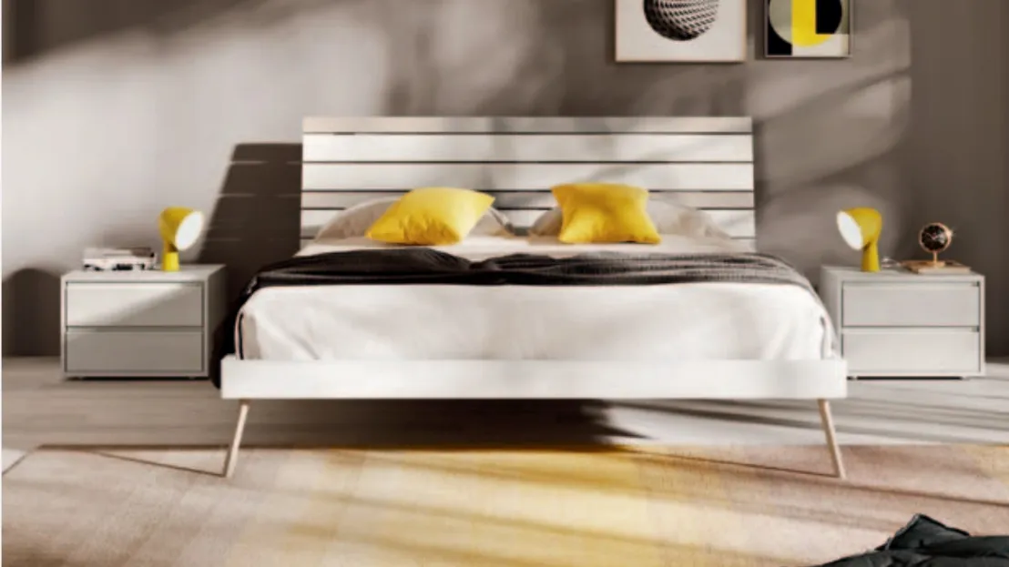 Letto matrimoniale con testiera moderna Segno di Orme