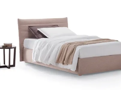 Letto singolo in tessuto con testiera con cuciture orizzontali Aede Soft di Rosini Night