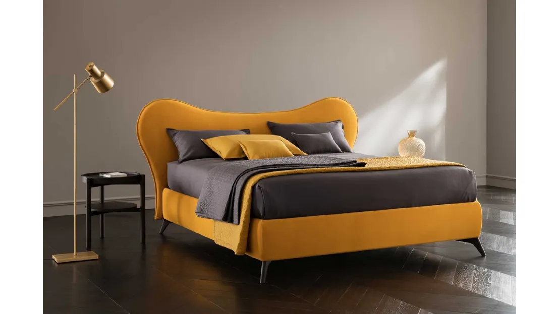 Letto in tessuto con testiera sagomata Soul Mickey di Altrenotti