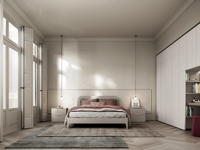 Letto con testiera Virgo di Colombini Casa