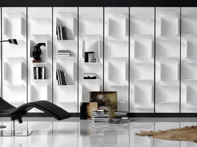 Libreria in legno laccato bianco Fifty di Cattelan Italia