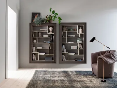 Libreria sospesa Lexington in Rovere massello laccato di Devina Nais