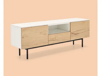 Madia Made CB6101 6 in nobilitato rovere naturale e nobilitato bianco di Connubia