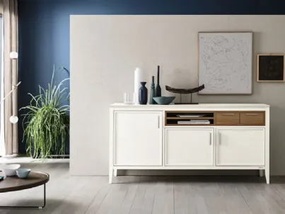 Madia Solandra in laccato opaco Bianco di Le Fablier