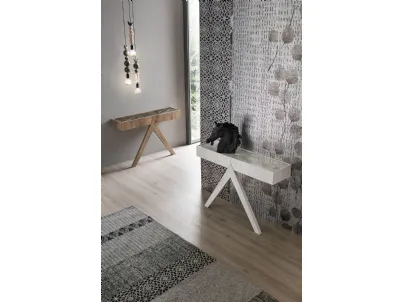 Mobile ingresso consolle Arrow con top in gres porcellanato e struttura in laminato di Target Point