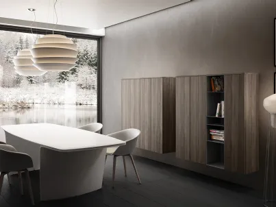Mobile sospeso Living 06 in laminato effetto legno di Arredo3