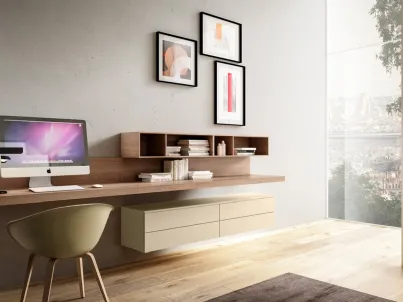 Mobile sospeso Living 08 in legno e laccato opaco di Arredo3