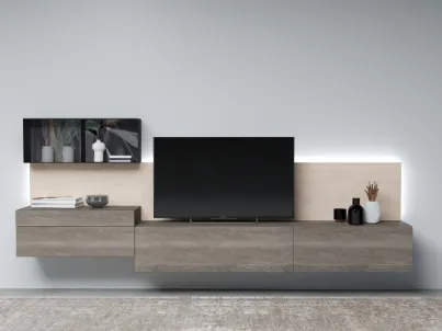 Mobile sospeso Living Zero 16 L35 in Rovere massello di Devina Nais