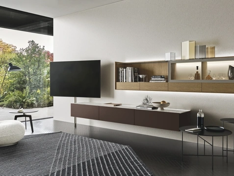 Parete Attrezzata Cabaret Glass 01 di Sangiacomo