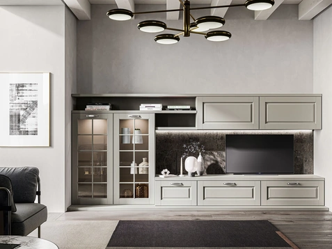 Parete Attrezzata Living Asolo in massello di frassino di Arredo3