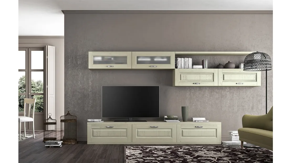 Parete Attrezzata in legno Verona IV di Arredo3