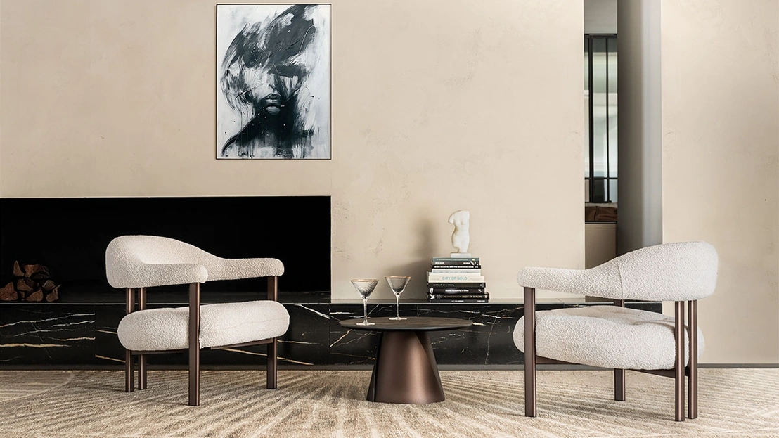 Poltrona in tessuto Greta Lounge di Cattelan Italia