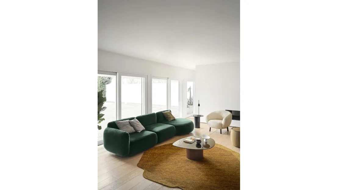 Divano con penisola Ginza di Calligaris