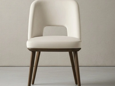 Sedia in pelle Foyer di Calligaris