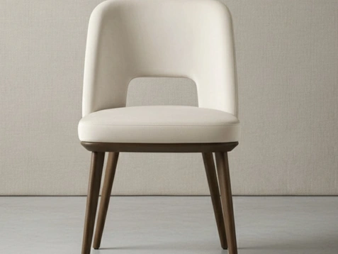 Sedia in pelle Foyer di Calligaris