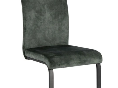 Sedia Kennet in velluto verde di Bizzotto