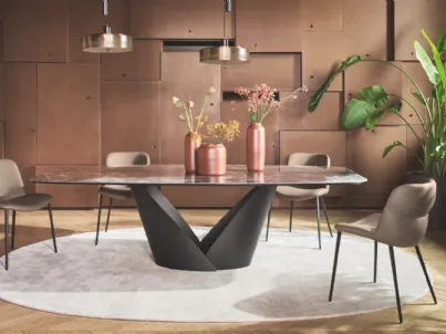 Sedia in ecopelle Onda di Calligaris