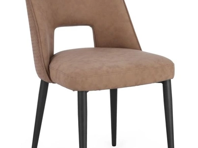 Sedia Roger in ecopelle di Bizzotto