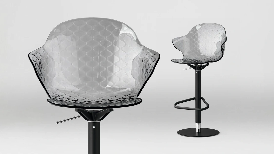 Sgabello regolabile in policarbonato Saint Tropez di Calligaris