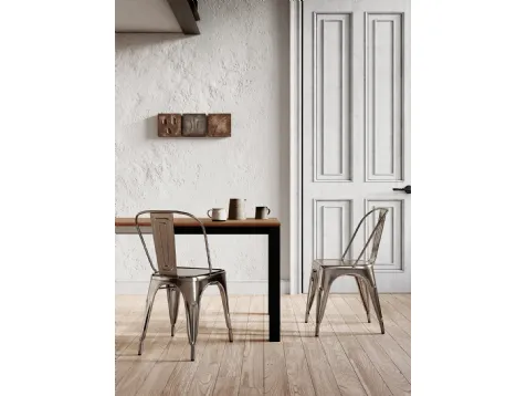 Sedia Seven in metallo verniciato di Arredo3