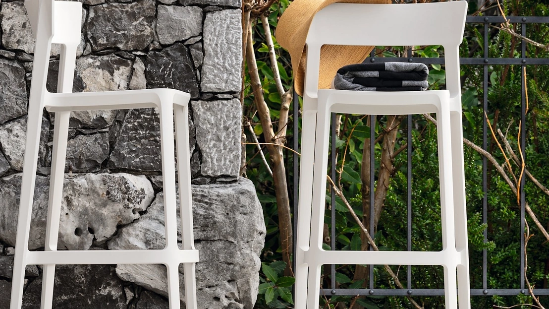 Sgabello in polipropilene Skin di Calligaris
