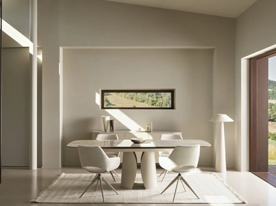 Tavolo allungabile Ardis in ceramica effetto onice di Bizzotto